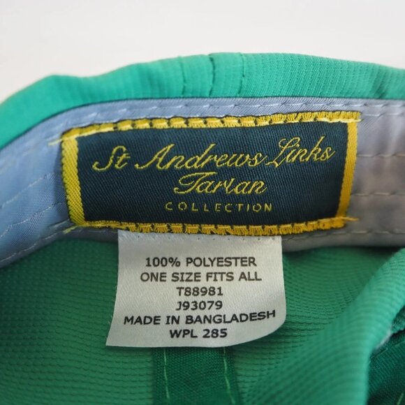 St Andrews Links Tartan Collection green strap back performance golf hat - Picture 6 of 6